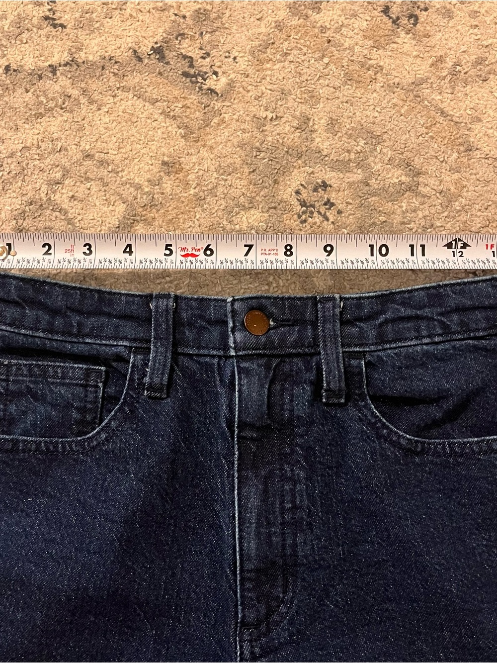 Dark Wash Frayed Hem Wide Leg Jeans 4 Short Women Jeans - Picture 5 of 10